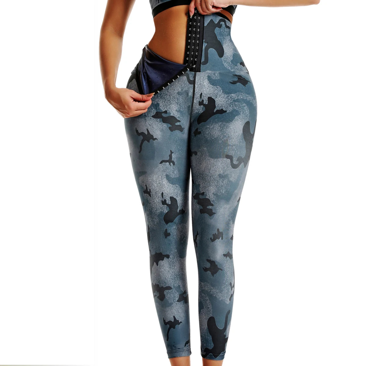 Fitness Sauna Pant for Women High Waist Weight Loss Shaper Compression Workout Legging Sauna Suits Fat Burning Sweat Sportswear